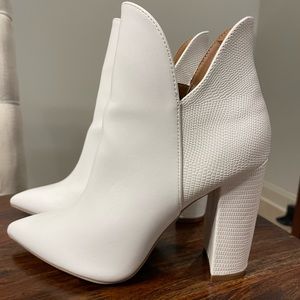 White Cupid Ankle Boots